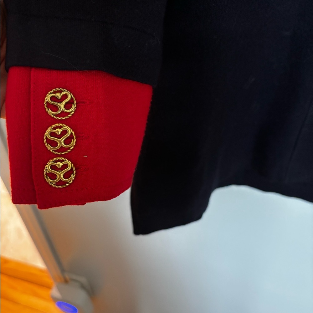 Sandro Black Cardigan with Red Trim - Picture 3 of 7
